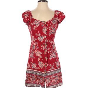 Angie Red Floral Dress